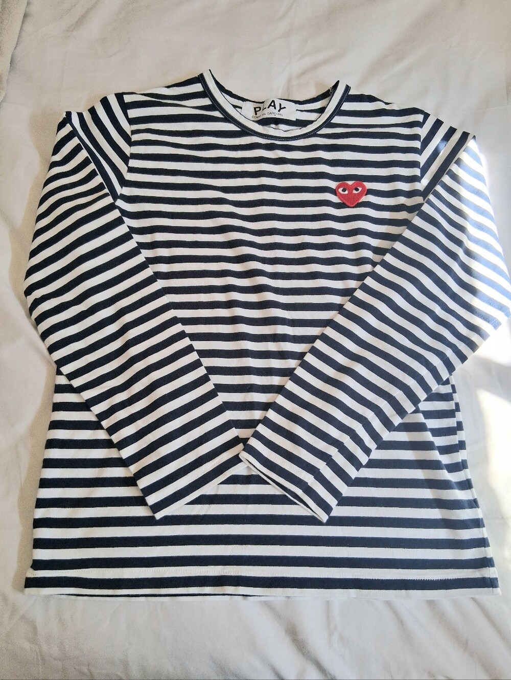 COMME DES GARCONS PLAY BLACK & WHITE STRIPE LONG SLEEVE SHIRT